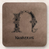 16世紀ケルト結び目模様装飾首都N コースター (正面)