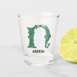 16世紀ケルト結び目模様装飾首都N ショットグラス