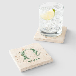 16世紀ケルト結び目模様装飾首都N ストーンコースター