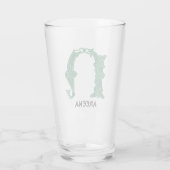 16世紀ケルト結び目模様装飾首都N タンブラーグラス (裏面)