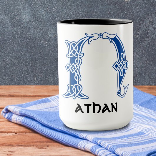 16世紀ケルト結び目模様装飾首都N マグカップ