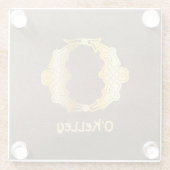 16世紀ケルト結び目模様装飾首都O ガラスコースター (裏面)