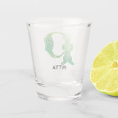 16世紀ケルト結び目模様装飾首都P ショットグラス (裏面)