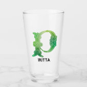 16世紀ケルト結び目模様装飾首都P タンブラーグラス (正面)