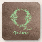 16世紀ケルト結び目模様装飾首都Q コースター (正面)