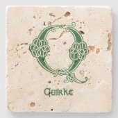 16世紀ケルト結び目模様装飾首都Q ストーンコースター (正面)