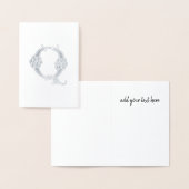 16世紀ケルト結び目模様装飾首都Q 箔カード (ディスプレー)