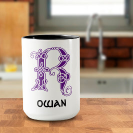 16世紀ケルト結び目模様装飾首都R マグカップ