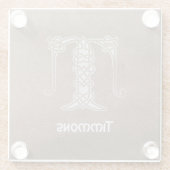 16世紀ケルト結び目模様装飾首都T ガラスコースター (裏面)