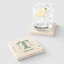 16世紀ケルト結び目模様装飾首都T ストーンコースター