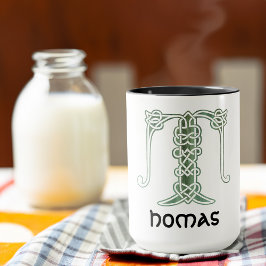 16世紀ケルト結び目模様装飾首都T マグカップ