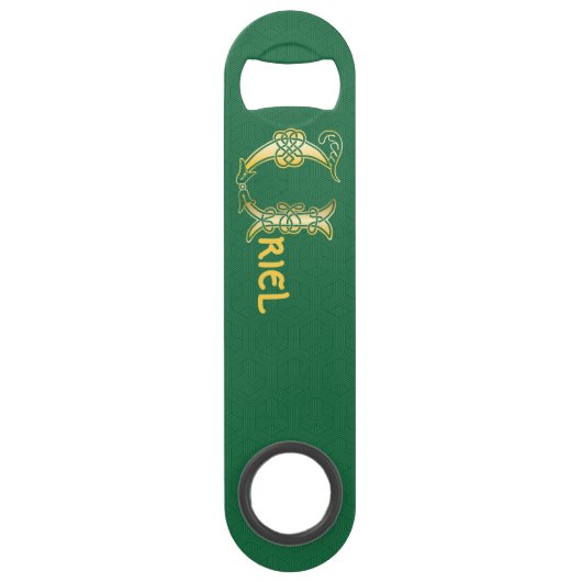 16世紀ケルト結び目模様装飾首都U スピード栓抜き (正面)