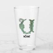 16世紀ケルト結び目模様装飾首都U タンブラーグラス (正面)