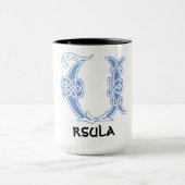 16世紀ケルト結び目模様装飾首都U マグカップ (中央)