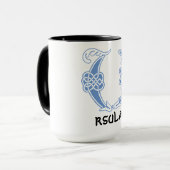 16世紀ケルト結び目模様装飾首都U マグカップ (正面左)