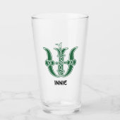 16世紀ケルト結び目模様装飾首都W タンブラーグラス (正面)