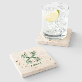 16世紀ケルト結び目模様装飾首都X ストーンコースター