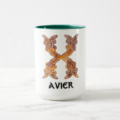 16世紀ケルト結び目模様装飾首都X マグカップ (中央)