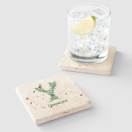 16世紀ケルト結び目模様装飾首都Y ストーンコースター