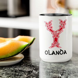 16世紀ケルト結び目模様装飾首都Y マグカップ