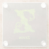 16世紀ケルト結び目模様装飾首都Z ガラスコースター (裏面)