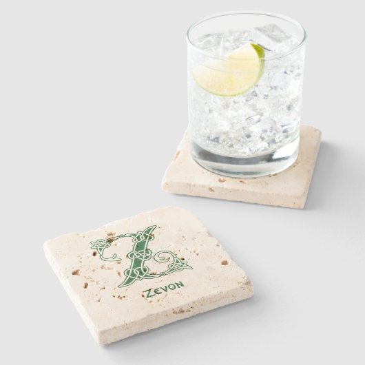 16世紀ケルト結び目模様装飾首都Z ストーンコースター (横)