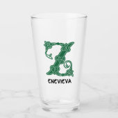 16世紀ケルト結び目模様装飾首都Z タンブラーグラス (正面)