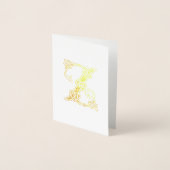 16世紀ケルト結び目模様装飾首都Z 箔カード (正面)