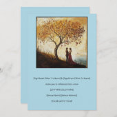 16世紀スタイル水彩恋愛夫婦 招待状 (正面/裏面)