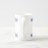 16世紀ローマンブルー装飾デザインボーンチ ボーンチャイナマグカップ (裏面)