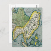 16世紀初頭のアジアの地図 ポストカード (正面/裏面)