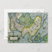 16世紀初頭のアジアの地図 ポストカード (正面/裏面)