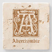 16世紀神話の生き物の装飾の首都A ストーンコースター (正面)