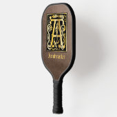 16世紀神話の生き物の装飾の首都A ピックルボールラケット (左)