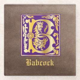 16世紀神話の生き物の装飾の首都B ガラスコースター