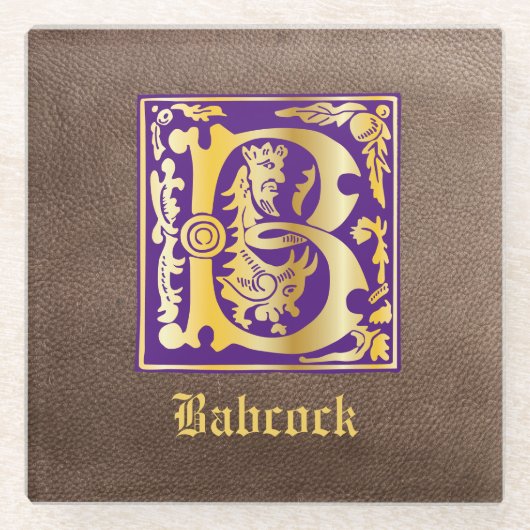 16世紀神話の生き物の装飾の首都B ガラスコースター (正面)