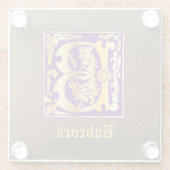 16世紀神話の生き物の装飾の首都B ガラスコースター (裏面)