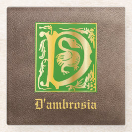 16世紀神話の生き物の装飾の首都D ガラスコースター