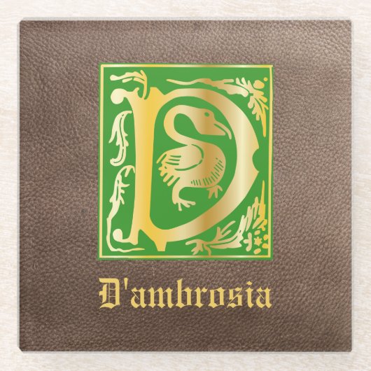 16世紀神話の生き物の装飾の首都D ガラスコースター (正面)