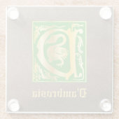 16世紀神話の生き物の装飾の首都D ガラスコースター (裏面)