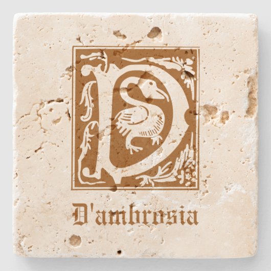 16世紀神話の生き物の装飾の首都D ストーンコースター (正面)