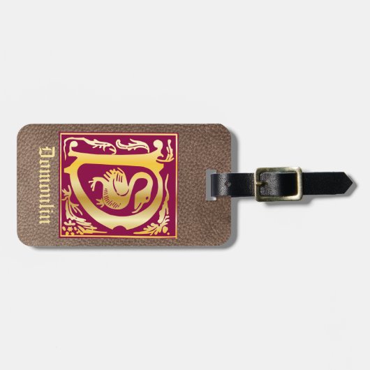 16世紀神話の生き物の装飾の首都D ラゲッジタグ (正面横)