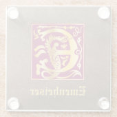 16世紀神話の生き物の装飾の首都E ガラスコースター (裏面)