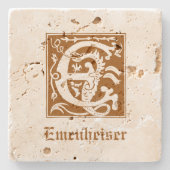 16世紀神話の生き物の装飾の首都E ストーンコースター (正面)