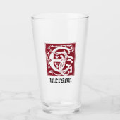 16世紀神話の生き物の装飾の首都E タンブラーグラス (正面)