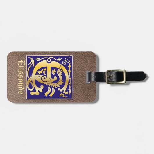 16世紀神話の生き物の装飾の首都E ラゲッジタグ (正面横)