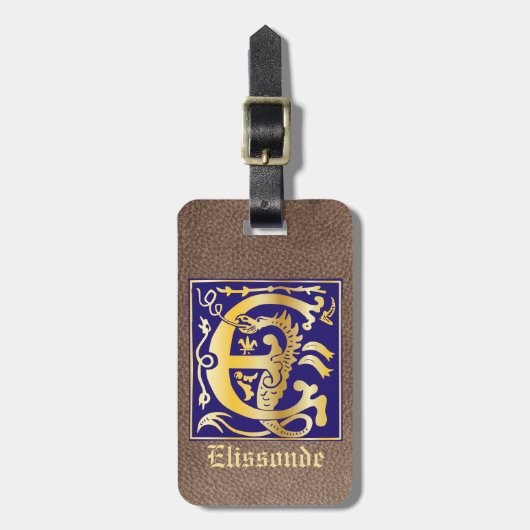 16世紀神話の生き物の装飾の首都E ラゲッジタグ (正面縦)