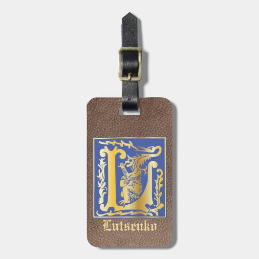 16世紀神話の生き物の装飾の首都L ラゲッジタグ (正面縦)