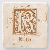 16世紀神話の生き物の装飾の首都R ストーンコースター (正面)