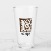 16世紀神話の生き物の装飾の首都R タンブラーグラス (正面)